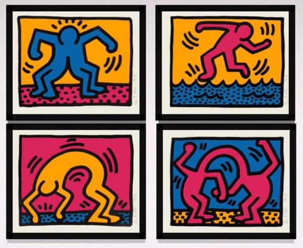 Keith Haring - Pop Shop II (Littmann PP. 96-97), 1988, The complete set of four silkscreens