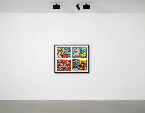 Keith Haring - Pop Shop III (Littmann PP. 144-145), 1989, The complete set of four silkscreens