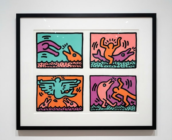 Keith Haring - Pop Shop Quad V (Littmann PP. 143), 1989, Silkscreen