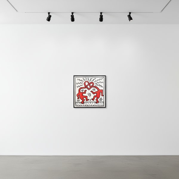 Keith Haring - Untitled (Love), 1989, Silkscreen on canvas