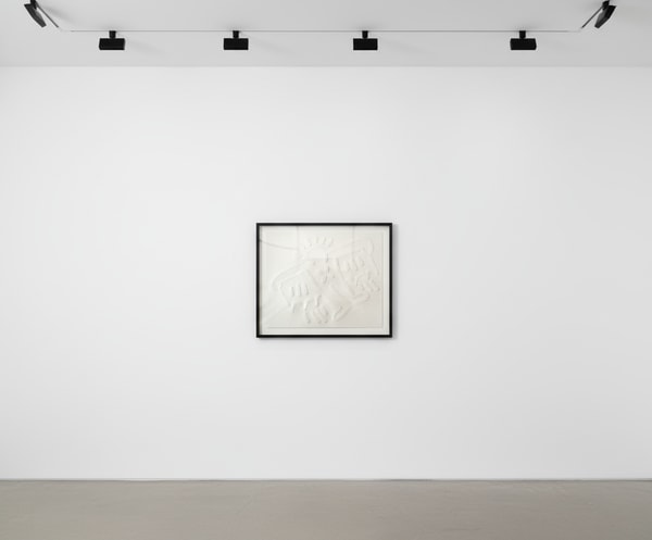 Keith Haring - X-Man, from White Icons (Littmann PP. 173), 1990, Embossing