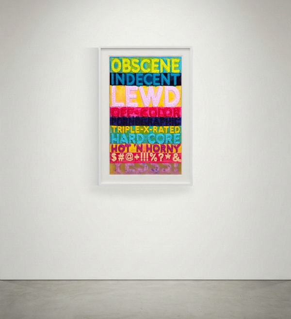 Mel Bochner - Obscene, 2017, Silkscreen
