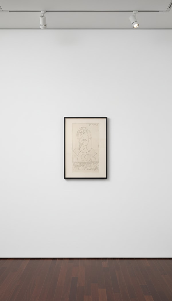 Pablo Picasso - Buste de Femme (Dora Maar) State I (Bloch 308), 1938, Etching, aquatint, scraper and engraving on Montval ...