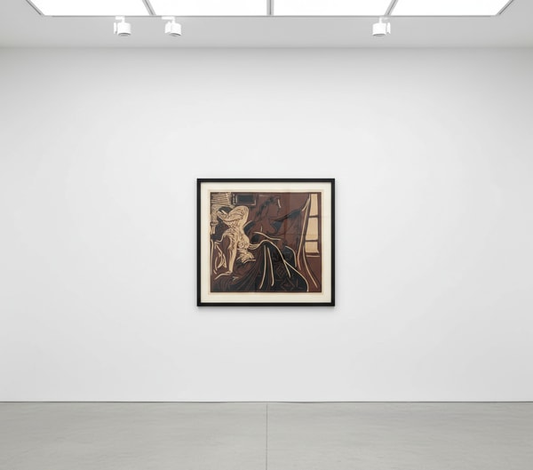 Pablo Picasso - Deux Femmes Prés de la Fenêtre, 1959, Linocut in color 
Signed in Pencil