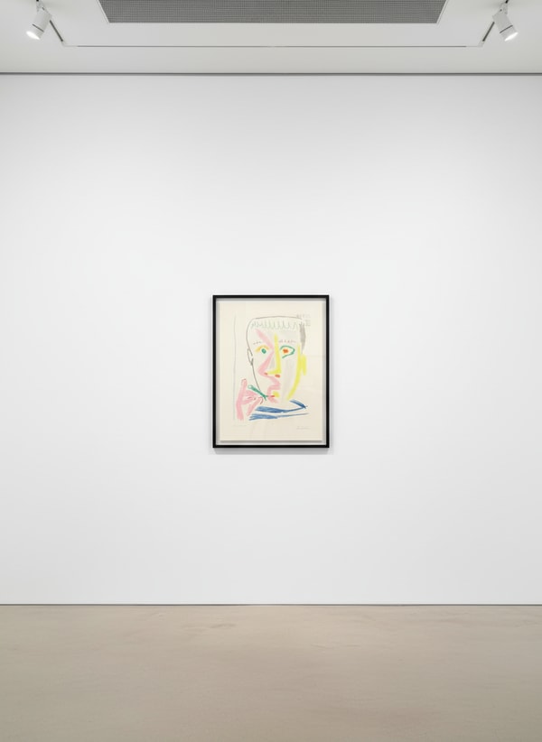 Pablo Picasso - Fumer, 1964, Aquatint and soft-ground etching in colors on Richard de Bas wove paper, signed in pencil and...