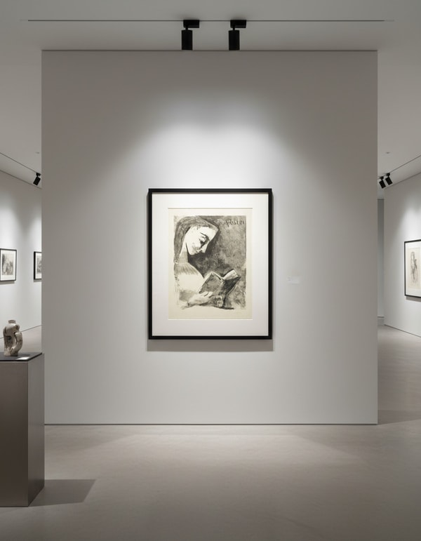 Pablo Picasso - Jacqueline Lisant, 1964, Linocut printed on Arches paper
Signed in pencil