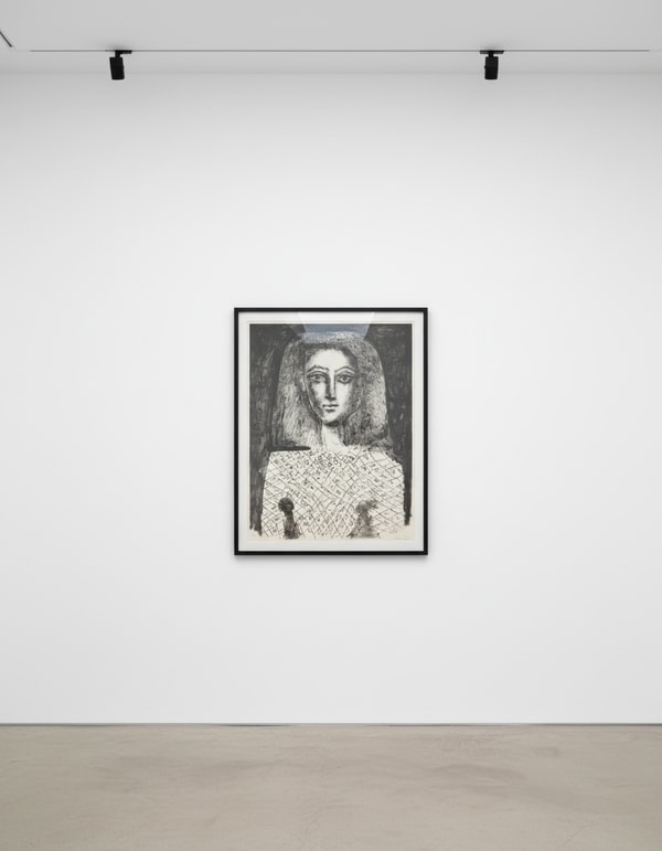 Pablo Picasso - Le Corsage à Carreaux, 1949, Lithograph, wash drawing and ink on thick Arches Wove paper
Signed and numbered