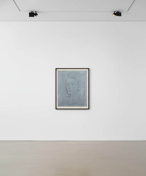 Pablo Picasso - Portrait De Jacqueline (Bloch 923), 1959, Linocut printed in two colors on Arches Wove Paper