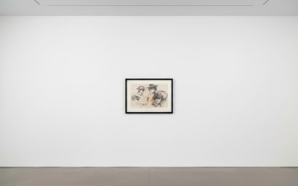 Pablo Picasso - Quatre têtes d’élégantes (Four Elegant Heads), c. 1899, Charcoal and sanguine on paper