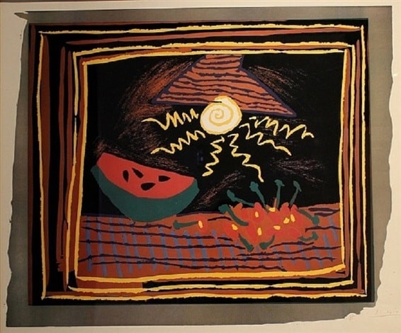 Pablo Picasso - Watermelon Still Life, 1962, Linocut on Arches paper
Numbered from the edition of 160 in pencil in the low...