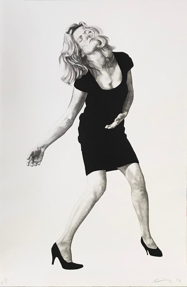 Robert Longo - Barbara, 1998, Lithograph on Rives BFK paper