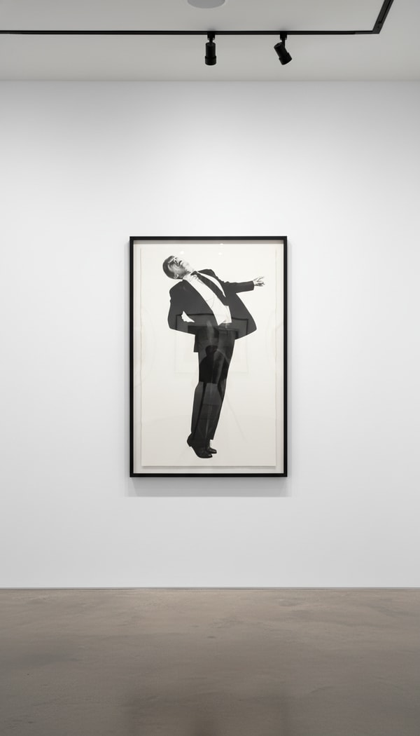 Robert Longo - Edmund , from Men In The Cities, 1985, Lithograph on Arches paper