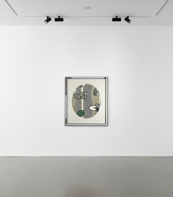 Roy Lichtenstein - Pink Flower (C. 261), from Water Lilies, 1992, Screen printed enamel in colors