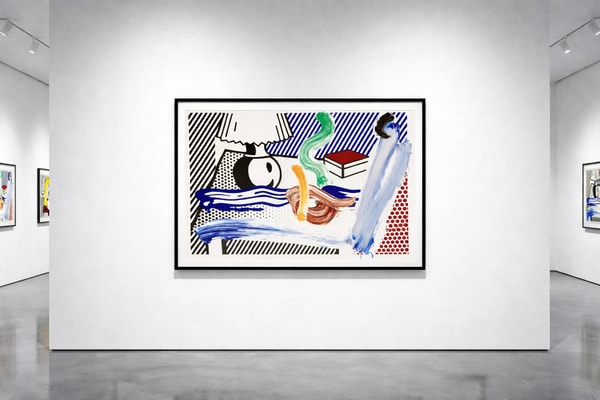 Roy Lichtenstein - Brushstroke Still Life With Lamp (C. 308B), 1997