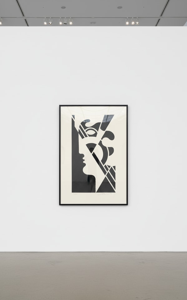 Roy Lichtenstein - Modern Head #5 (C.95), 1970, Embossed graphite with Strathmore die-cut paper overlay mounted in white l...