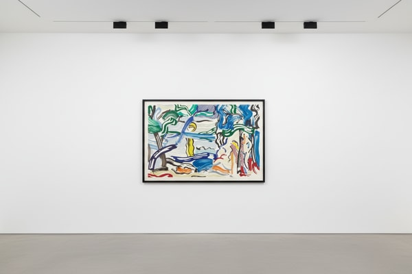 Roy Lichtenstein - Moonscape (C. 212), from Landscapes, 1985, Lithograph, woodcut and screenprint in colors, on Arches 88 ...