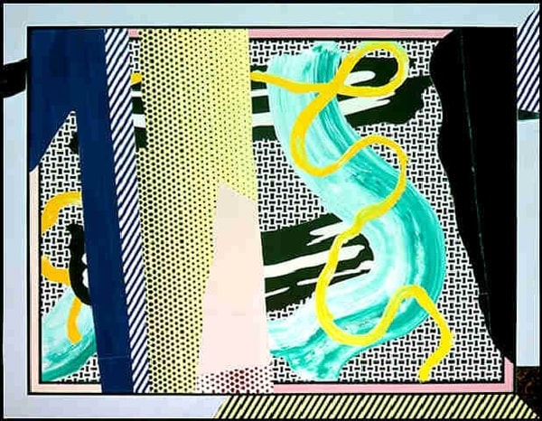 Roy Lichtenstein - Reflections On Brushstroke (C. 242), 1990, Lithograph, screenprint, woodcut, and metalized PVC collage ...