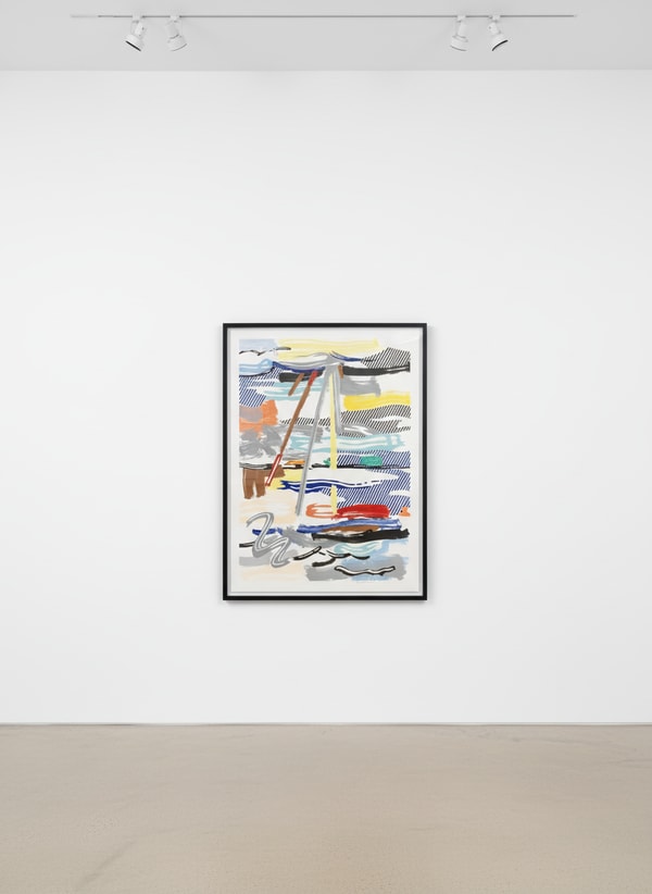 Roy Lichtenstein - Sunshine Through The Clouds (C. 216), from Landscapes, 1985, Lithograph, woodcut, and screen print