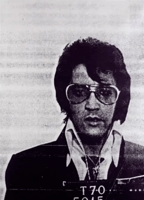 Russell Young - Elvis, 2010, Pink & black silkscreen on linen