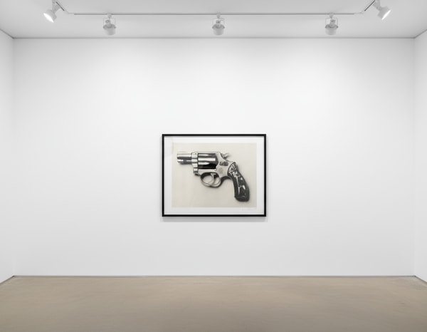 Russell Young - Elvis TCB Pistol, 2017, Enamel screen print with diamond dust