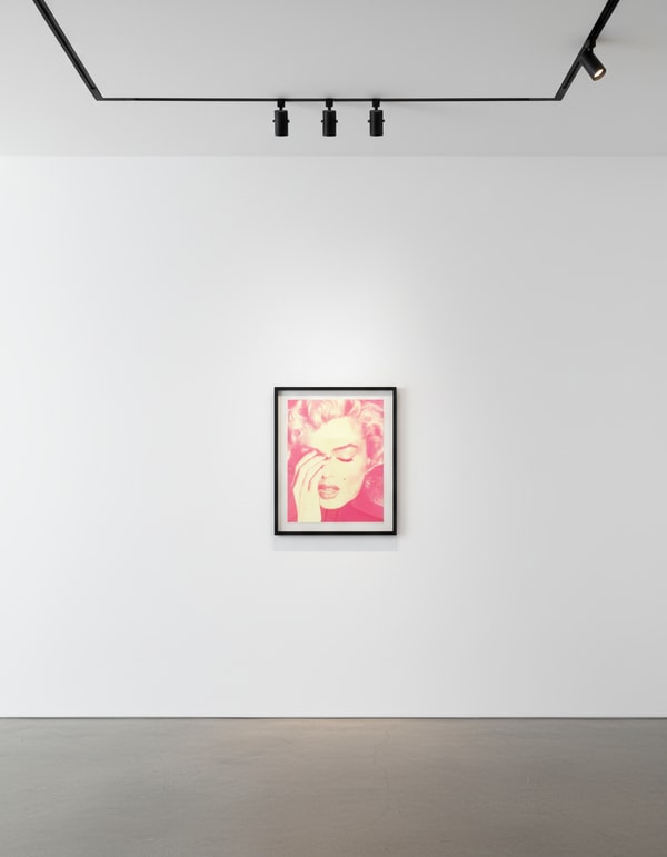 Russell Young - Marilyn Crying, Acrylic paint, enamel and diamond dust screen print on linen