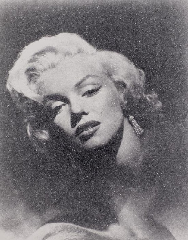Russell Young - Marilyn Glamour (B&W), 2011, Enamel screen print on black Somerset paper with diamond dust in Silver