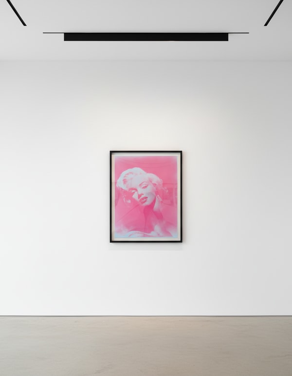 Russell Young - Marilyn Glamour (Pink), 2010, Enamel screen print on linen with diamond dust in White and Pink