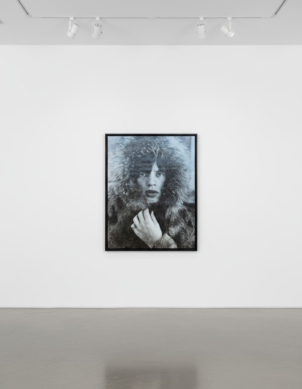 Russell Young - Mick Jagger (Wild Blue), 2023, Acrylic, oil based ink and diamond dust hand pulled screenprint on linen