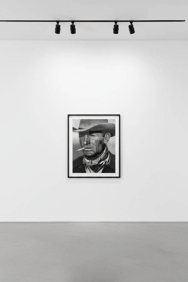 Russell Young - The Cowboy Monumental, 2018, Photorealism hand painted acrylic paint on linen