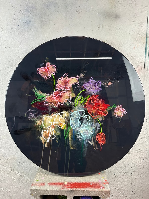 Sage Barnes - Bloom #21, 2022, 30 in diameter
76.2 cm diameter