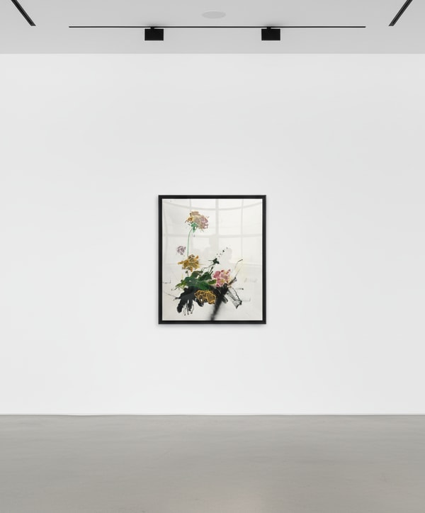 Sage Barnes - (Bloom) Study I, 2024, Acrylic, spray paint, pastel and resin on canvas wrapped panel