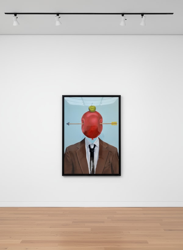 Sage Barnes - Bullseye (Light Blue), 2023, Acrylic and pastel on wood panel