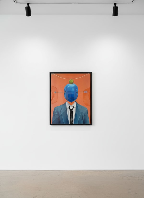 Sage Barnes - Bullseye (Orange), 2023, Acrylic and pastel on canvas