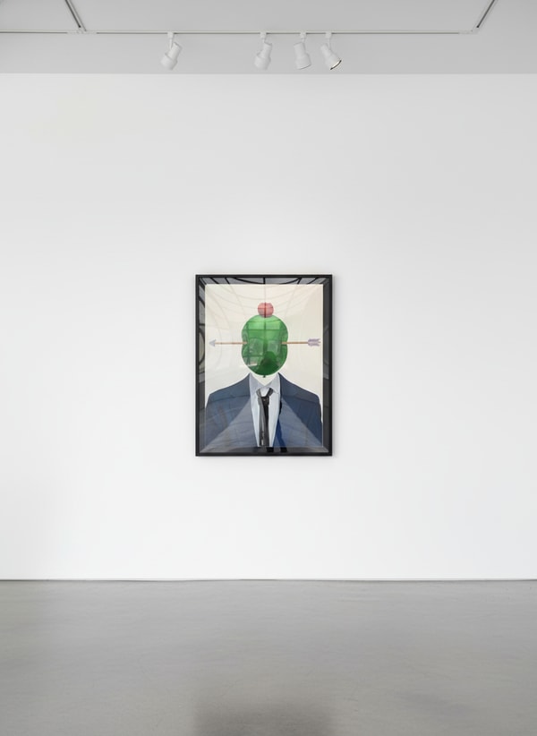 Sage Barnes - Bullseye (White), 2023, Acrylic and pastel on canvas