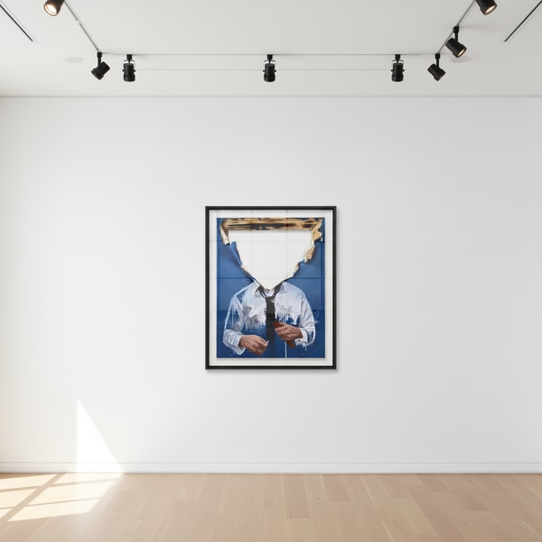 Sage Barnes - Burnt Out (Hand Finished Print), 2021, Hand burnt canvas print on wood stretcher bars