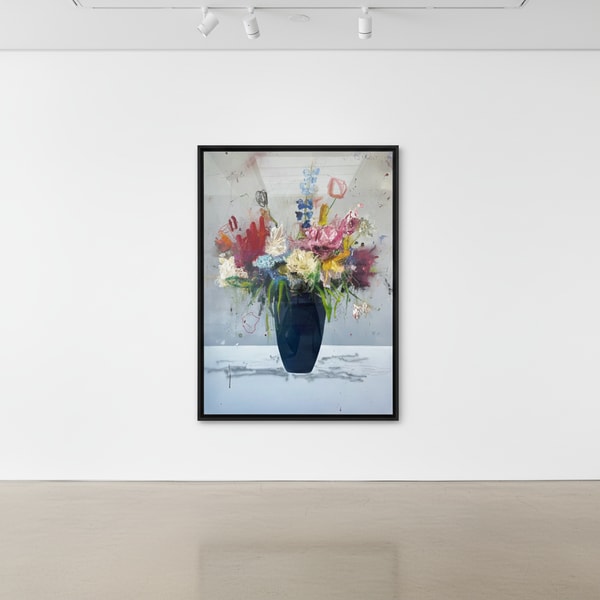 Sage Barnes - Floral Original #2, 2022, Acrylic and aerosol on canvas