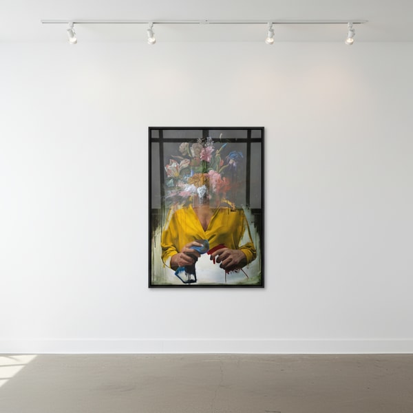 Sage Barnes - Revision, 2019, Acrylic and spray paint on canvas