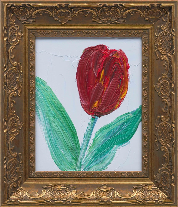 Hunt Slonem - Red Tulip, 2026