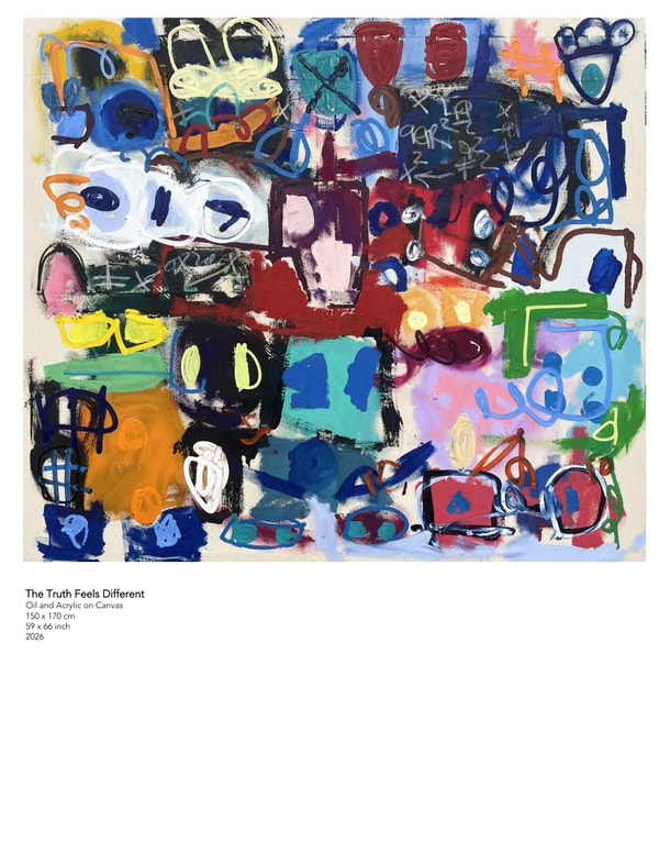 Taher Jaoui - Birds Against Machines (Version 1), 2026, Oil and Acrylic on Canvas