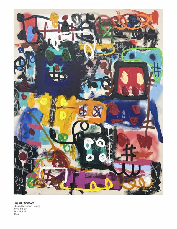 Taher Jaoui - Liquid Shadows, 2026, Oil and Acrylic on Canvas