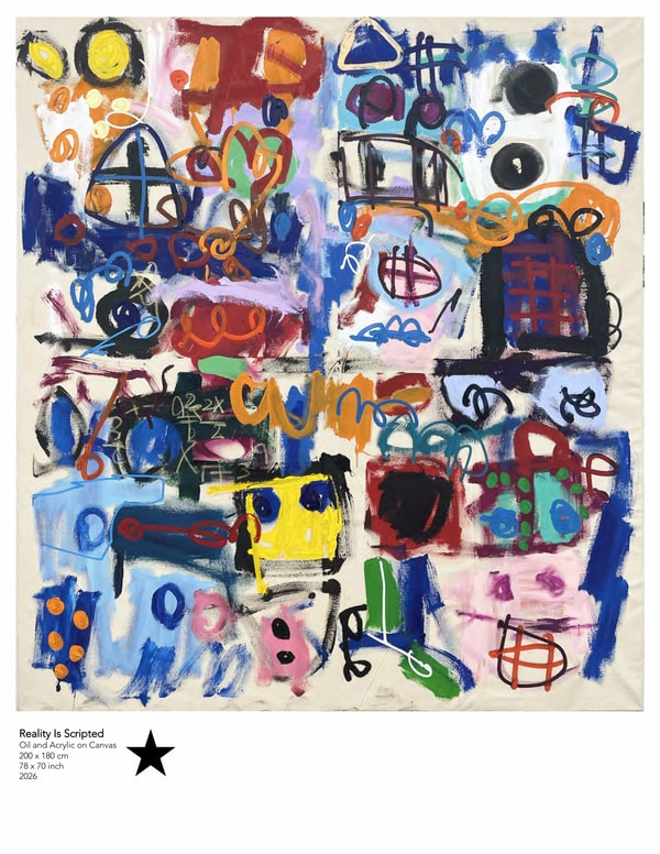 Taher Jaoui - Paths of Resistance, 2026, Oil and Acrylic on Canvas