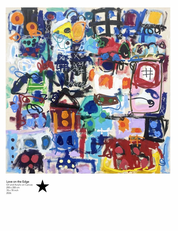 Taher Jaoui - The Door Behind Reality, 2026, Oil and Acrylic on Canvas