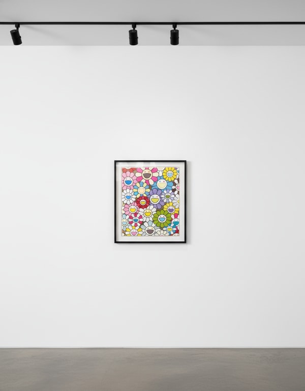 Takashi Murakami - A Little Flower Painting : Yellow, White and Purple Flowers, 2017