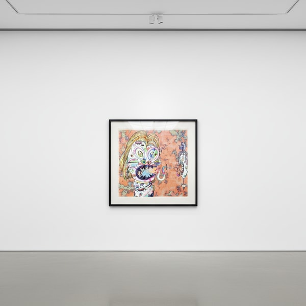 Takashi Murakami - An Homage to Francis Bacon (Study for Head of Isabel Rawsthorne, Moire), 2016, Offset lithograph with c...