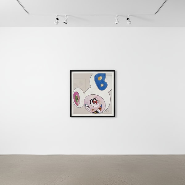 Takashi Murakami - And Then (White: The Superflat Method Pink and Blue Ears, 2013, Offset lithograph in colors on smooth w...