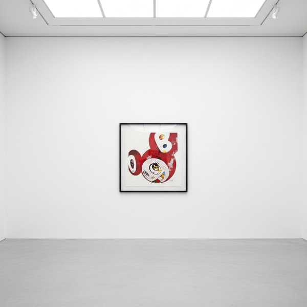Takashi Murakami - And Then x 727 (Vermillion: Shu), 2013, Four color offset print , silver