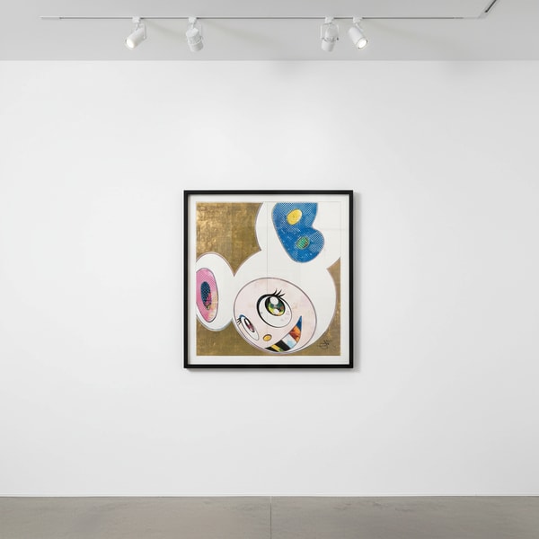 Takashi Murakami - DOB in Pure White Robe (Pink & Blue), 2013, Offset lithograph in colors with foil and gloss varnish