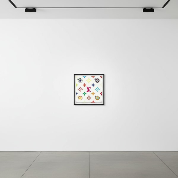 Takashi Murakami - Eye Love Superflat Pink Logo AP, 2003, Screenprint