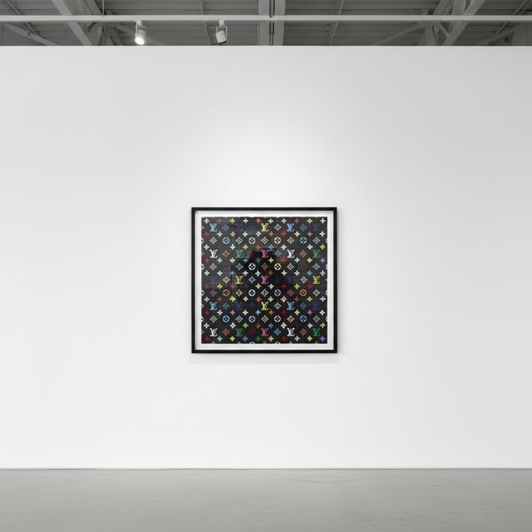 Takashi Murakami - LV Monogram Multicolor Black, 2007, Screen print on canvas