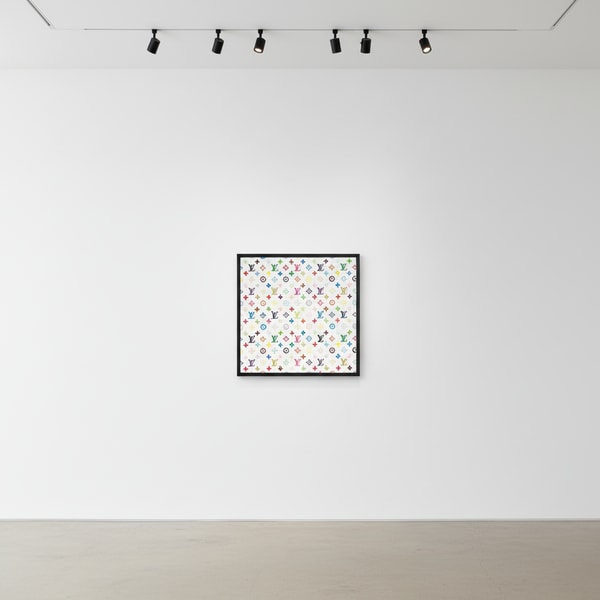 Takashi Murakami - LV Monogram Multicolor White, 2007, Screen print on canvas